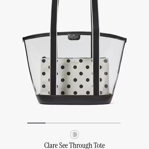 Kate Spade Black and White Polka Dot Tote - Picture 1 of 7